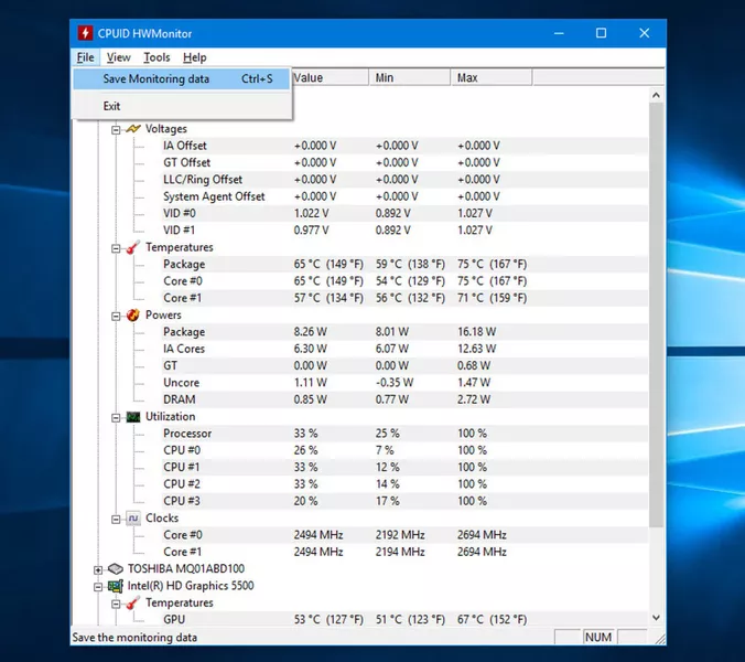 hwmonitor-03 CPUID HWMonitor 1.62 (32-64 bit)