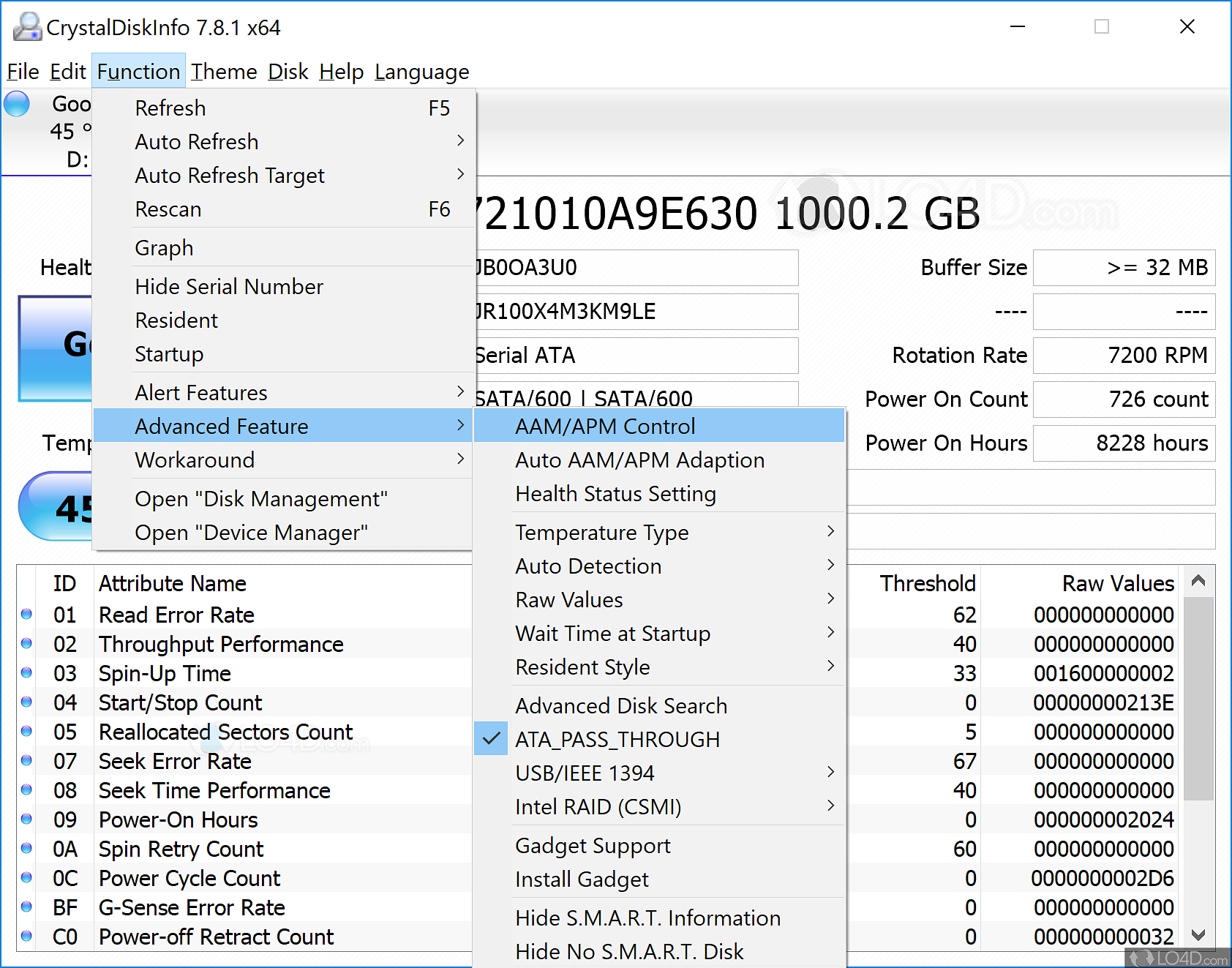crystaldiskinfo CrystalDiskInfo 9.7.2 (32-64 bit)